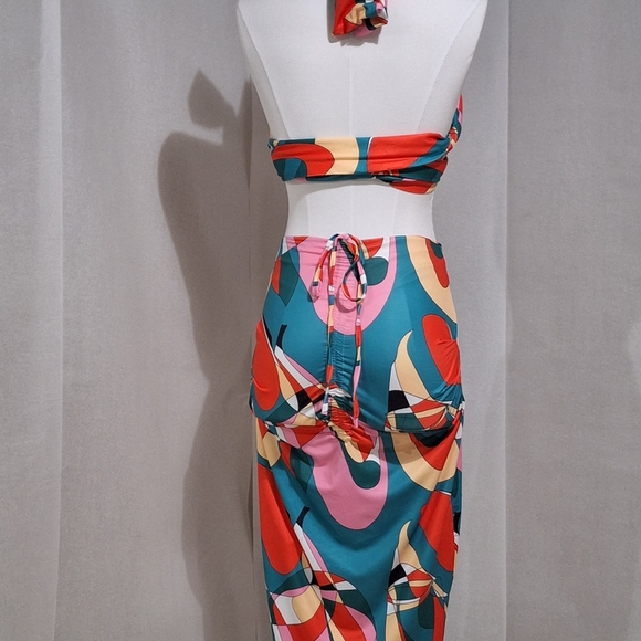 Shein M, scarf top & skirt set - Picture 6 of 10